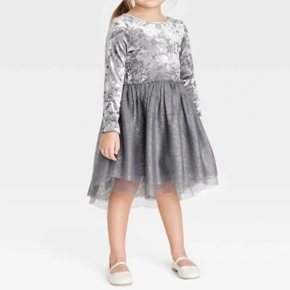 knee length dresses for ladies Bamboo Long Sleeve Twirl Dress in Apple Blossom by Kyte Baby main image 0